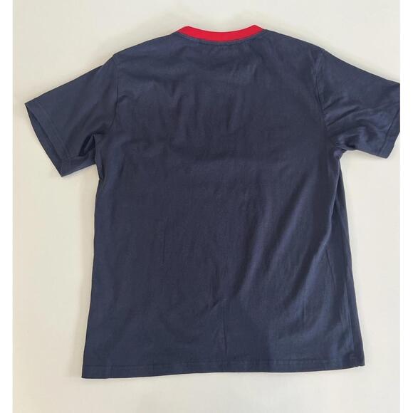 Tommy Hilfiger Boy Short Sleeve Banner Stripe T-Shirt Navy Blue Kids Size XL - Picture 2 of 2